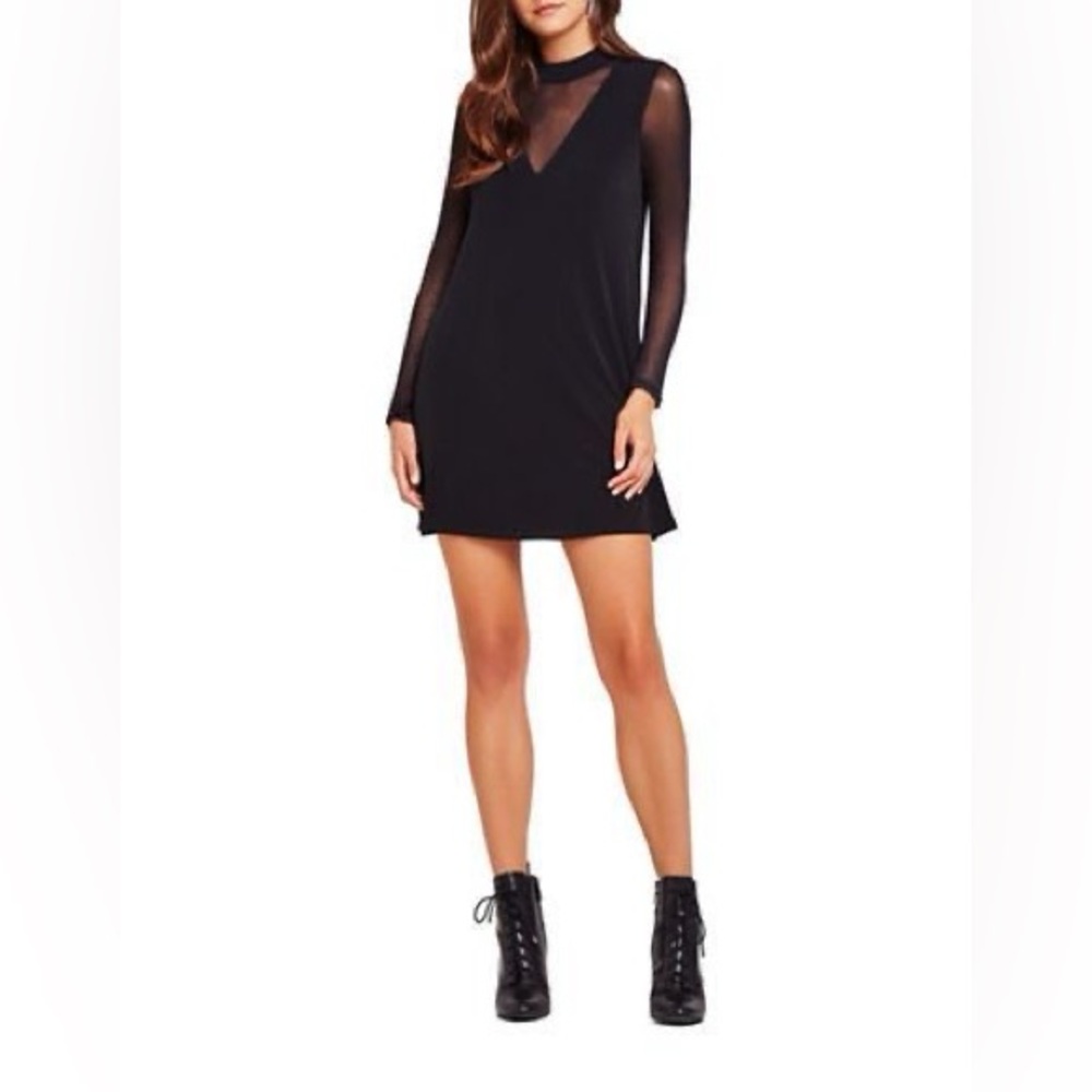 BCBG Mesh insert Black Dress